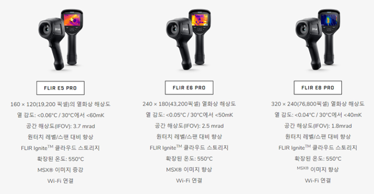  FLIR 플리어 (열화상카메라) E6 [출처] (열화상) E8 (PRO)