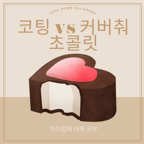  코팅 초콜릿과 커버춰 초콜릿의 차이점 교육