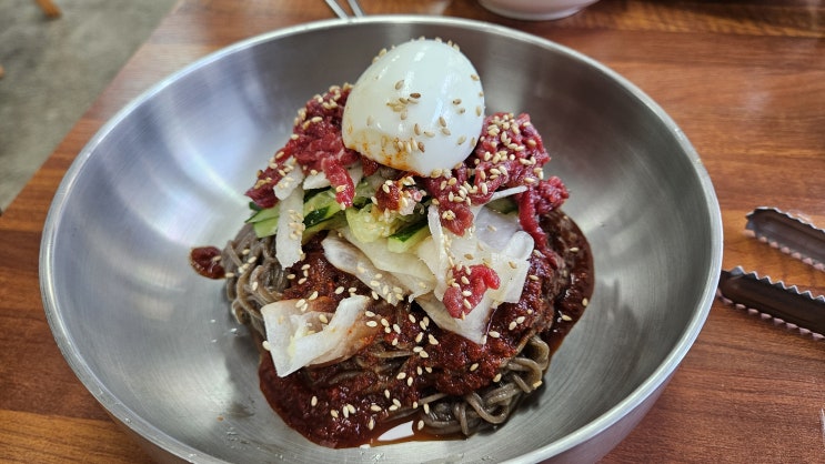 구남동맛집 제주 메밀막국수 미락육회막국수 자가제면