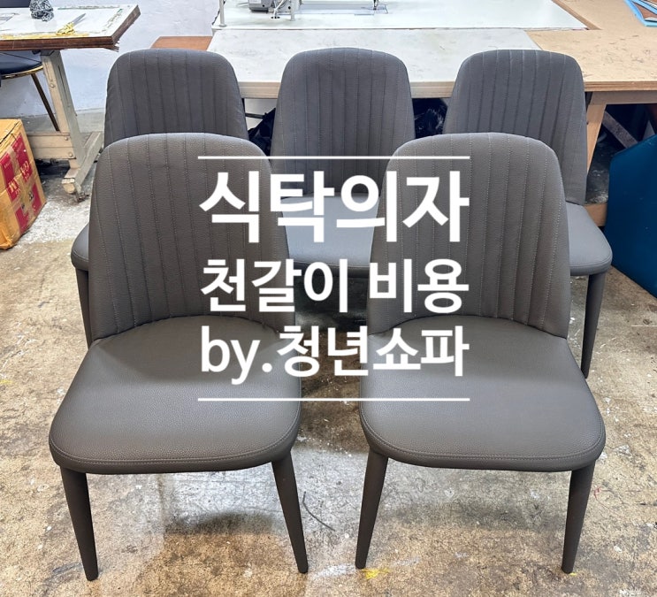 식탁의자 천갈이 비용 실속있고 꼼꼼하게 가능해요(+청년쇼파)