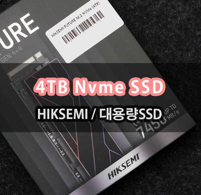 플스용 Nvme SSD 4TB HIKSEMI 하드디스크 없애버리기