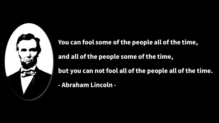 국민, 자유, 선거에 대한 링컨(Lincoln) 대통령 명언 및 some of the/all of the/the rest of the/half of the 예시