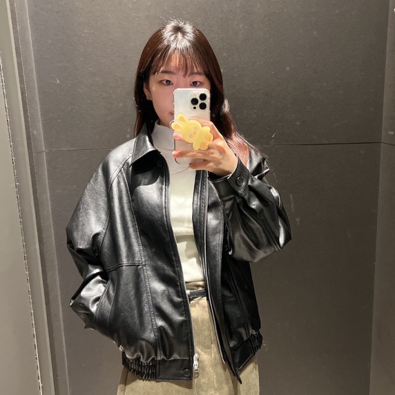  에잇세컨즈 신상 비건레더 오버핏 자켓 후기