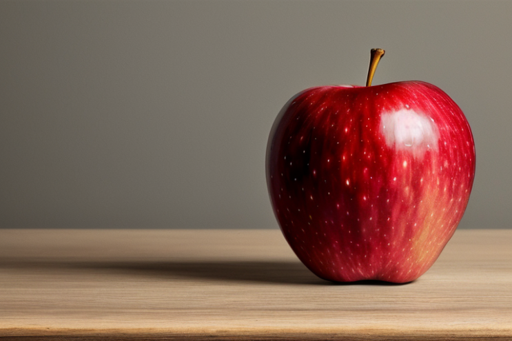 [Ai Greem] 사물_과일 026: 사과,  붉은 사과, 빨간 사과, 상업적으로 사용 가능한 사과 무료 이미지, AI로 만든 사과 무료 썸네일, 테이블 위 사과, 식탁 위 사과