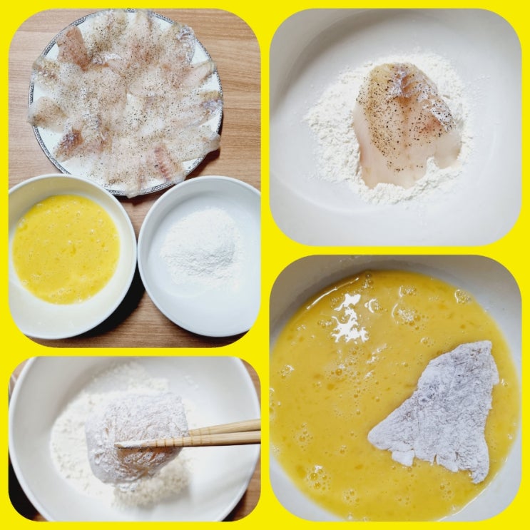  동태전 만드는 법 냉동 동태 해동 물기 제거 밑간 동태전 맛있게 만들기