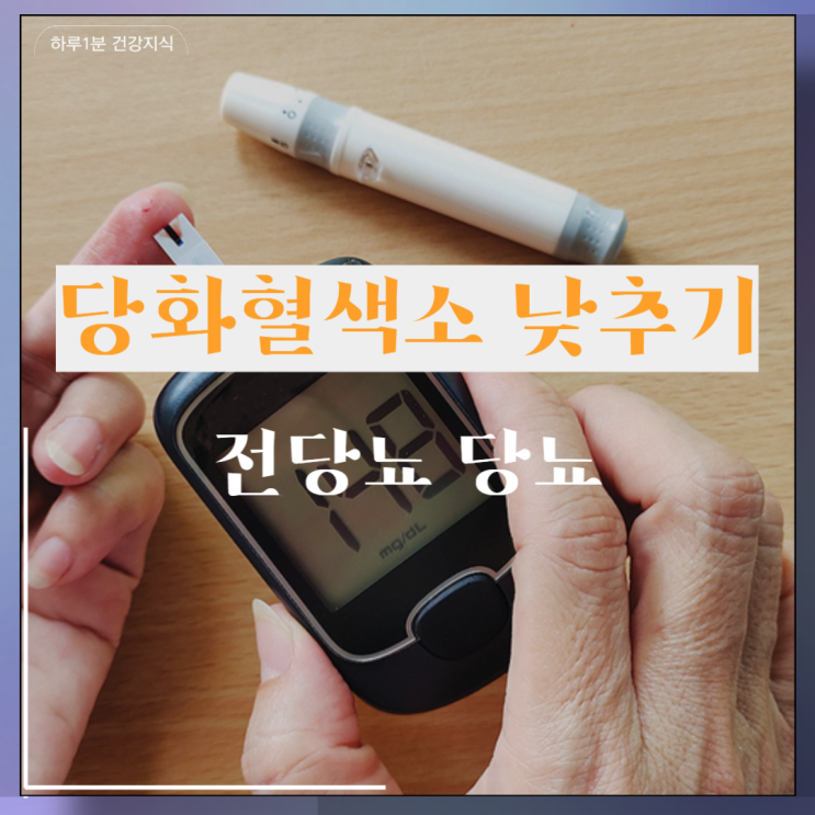  당화혈색소 낮추기 전당뇨 : 6.5이상 당뇨병
