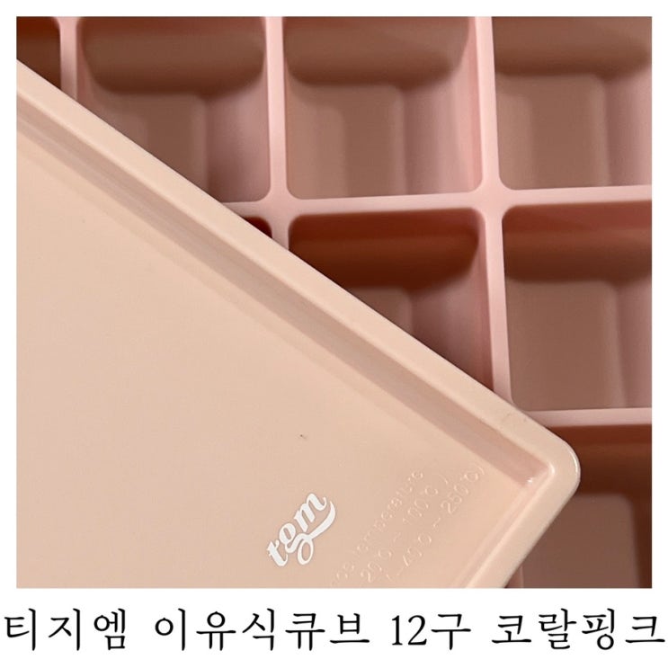  [육아템리뷰]티지엠 이유식큐브 12구 코랄핑크