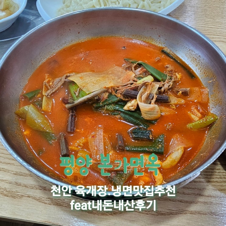  평양본가면옥 [천안육개장.냉면 맛집추천 feat 내돈내산후기]