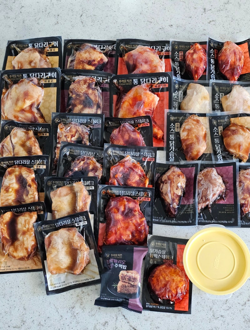 푸라닭-닭다리살 스테이크,닭다리 구이,소스 통 닭가슴살