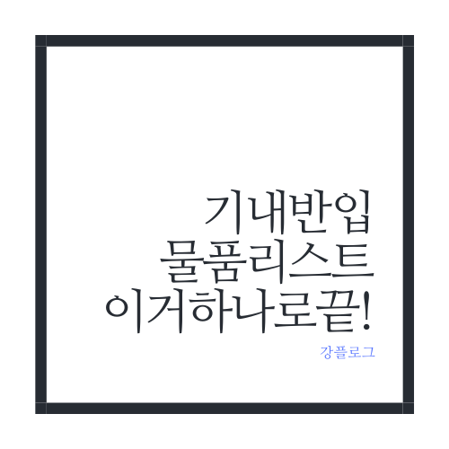  기내 반입금지 물품 리스트이거하나로 끝!