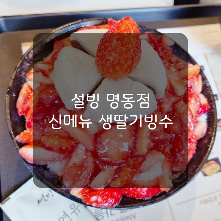  [명동카페] 제철을 맞아 맛있는 설빙 겨울신메뉴 생딸기빙수