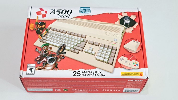 AMIGA 아미가 복각기 A500미니 구성품 오픈케이스