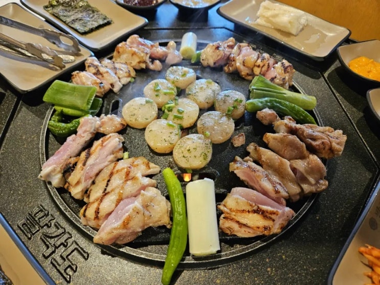  천안 팔각도 두정점 내돈내산 솔직리뷰(숯불닭갈비, 트러플오일관자, 철판볶음밥)