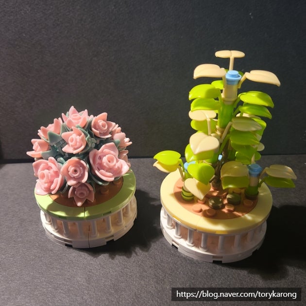  다이소_꽃화분 블록&꽃줄기 블록