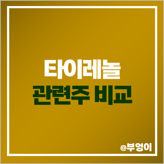 타이레놀 관련주 테마주 녹십자 주식 부광약품 주가 삼일제약 타이레놀 관련주 테마주 녹십자 주식 부광약품 주가 삼일제약