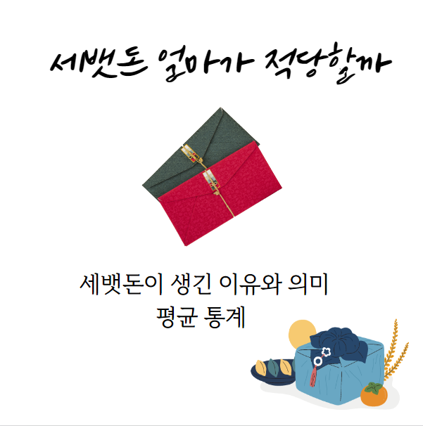  세배돈, 세뱃돈 평균 얼마가 적당할까.