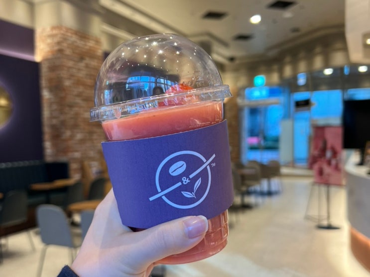  커피빈 메뉴 설향딸기 가격 리뷰 및 오로라멤버스 쿠폰