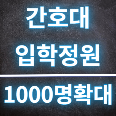  간호대 입학정원 1000명 확대
