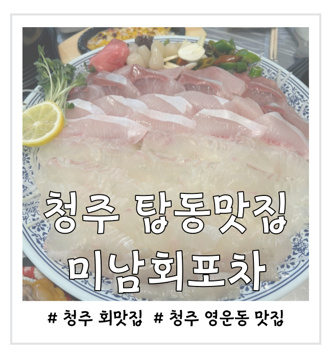  청주 방어회가 맛있는 탑동 맛집 미남회포차