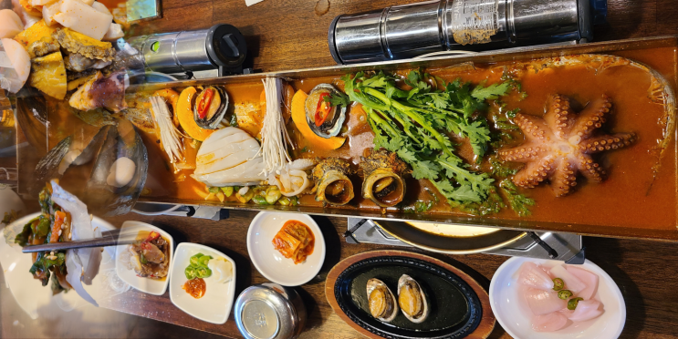  중문 맛집 갈치왕 중문본점 통갈치해물찜 세트 구성