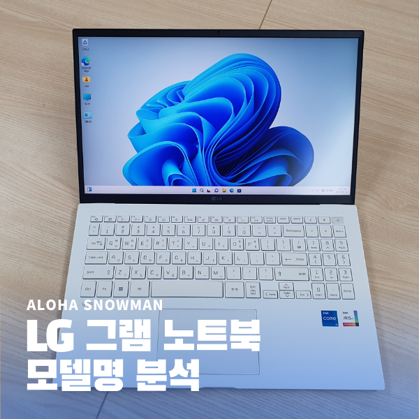  LG 그램 노트북 모델명 읽는 방법