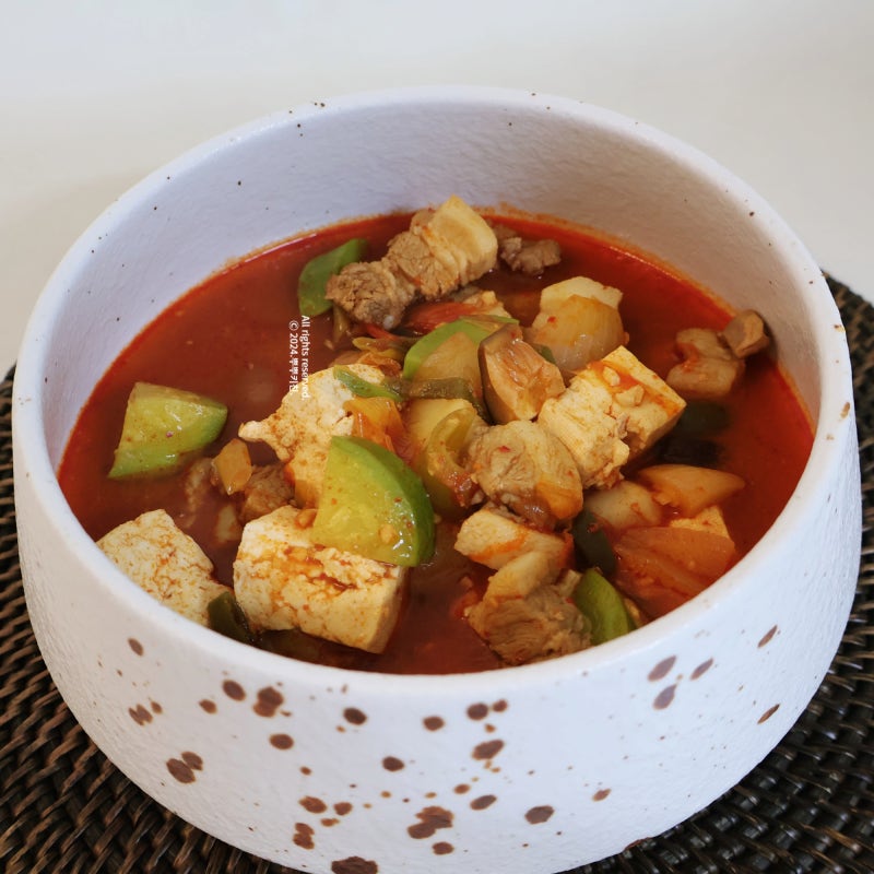 애호박 고추장찌개 류수영 레시피 삼겹살 돼지고기 짜글이 만들기