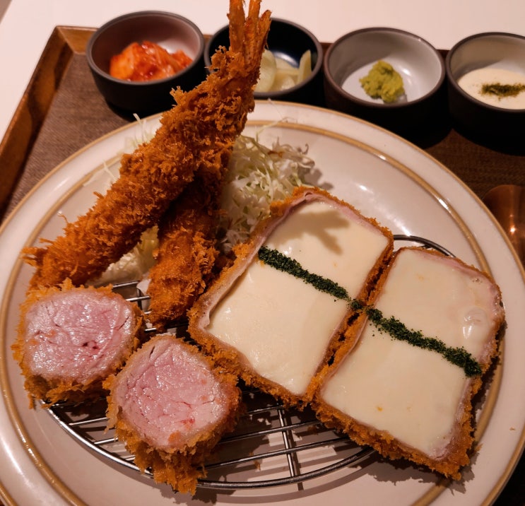  대구 성서 계명대 일식돈까스 맛집 안심카츠 모짜치즈카츠 새우튀김 혼밥하기 편한 맛집  카츠미유