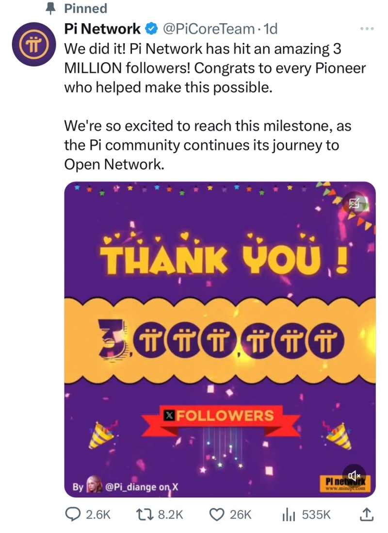 파이코인 트위터(X)팔로워 311만 돌파 다음 타깃은 이더리움 (326만) #단숨에 11만 명 증가 : 네이버 블로그