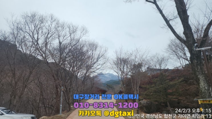  대구장거리콜택시- 대명동에서 합천 해인사 템플스테이 예약운행, 동대구에서 해인사 콜택시 예약
