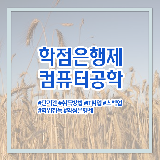  학점은행제 전문학사 컴퓨터 공학 자격증 알아보셨나요 ?!