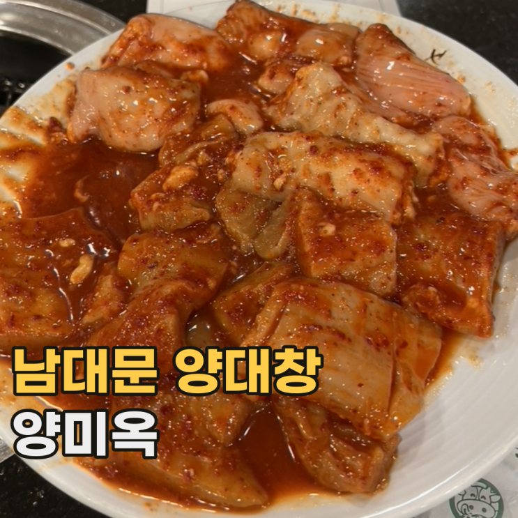  양미옥 남대문점 을지로 본점을 대신하는 서울 양대창 맛집