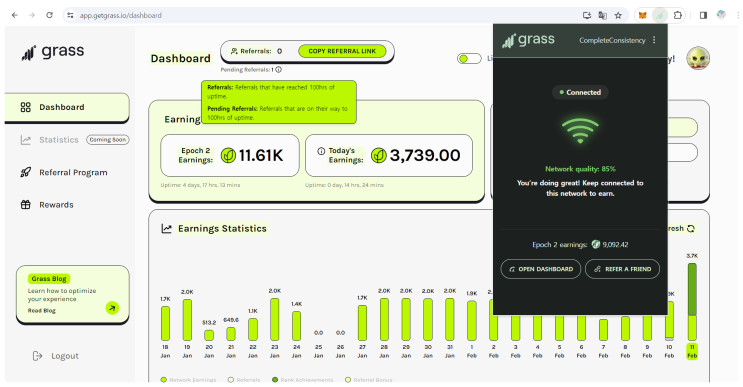  PC, 노트북만 켜두면 무료 채굴 마이닝이 가능한 Grass(잔디) 코인 프로젝트 실제 진행상황 후기 공유