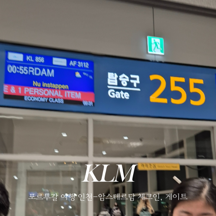  KLM 네덜란드항공 인천 제2 여객터미널 탑승게이트, 체크인, 수하물 개수, 수하물 무게