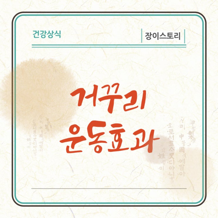 거꾸리운동효과 주의점