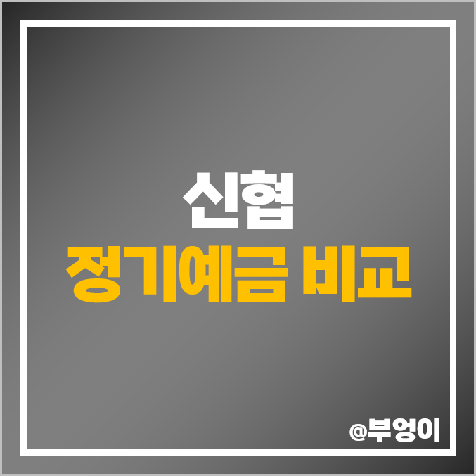 신협 정기예금 금리 비교 고금리 예금 특판 추천 신협 정기예금 금리 비교 고금리 예금 특판 추천