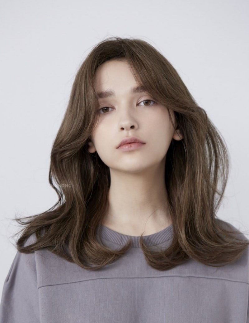 40대여성 헤어스타일 앞머리없는 중단발 긴머리 우아하고 세련되게 : 네이버 블로그, image size:800x1039