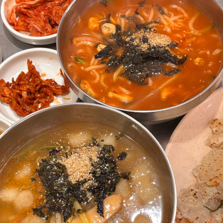  양앙 시장 맛집, 송이옹심이 장칼국수 감자전 봄날은간다