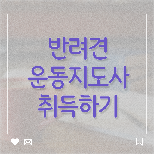  반려견운동지도사 자격증 1급 무료강의 강력추천 !!!