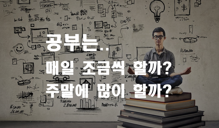  공부 시간배분 방법 : 매일 조금씩 vs. 주말에 많이
