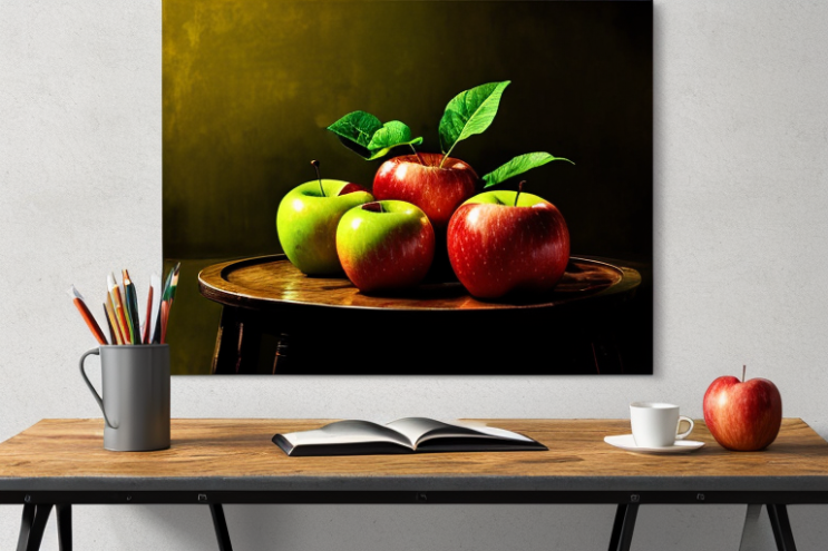  [Ai Greem] 사물_과일 030: Free Commercially Available images of Red Apple, Red Fruit, on a table