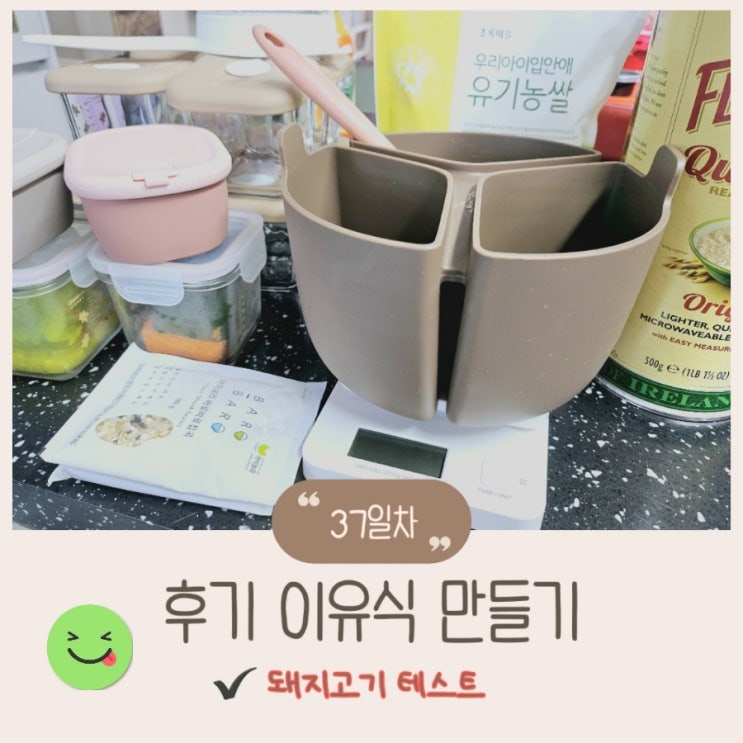  (37일차) 후기이유식 만들기-돼지고기 테스트