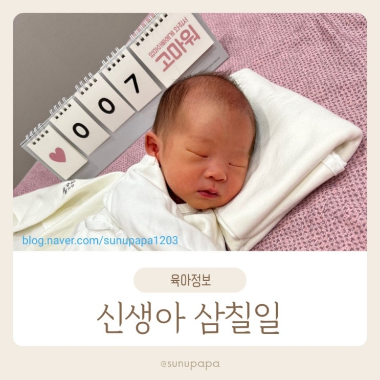  아기 신생아 삼칠일 계산 외출 금기 삼신상 총정리