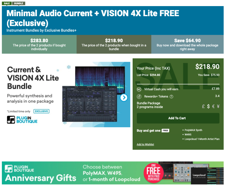  기간한정 세일 minimal Audio CURRENT + VISION 4X lite $283 -> $218 (약30%할인 2024.02.26 까지)