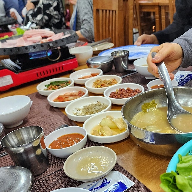 [베트남 하노이/하롱베이] 참좋은여행 패키지여행 1일차 저녁 하롱정 한국 투어 식당 삼겹살 맛집!