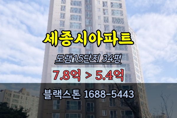 도램15단지 경매 34평 세종시 도담동아파트