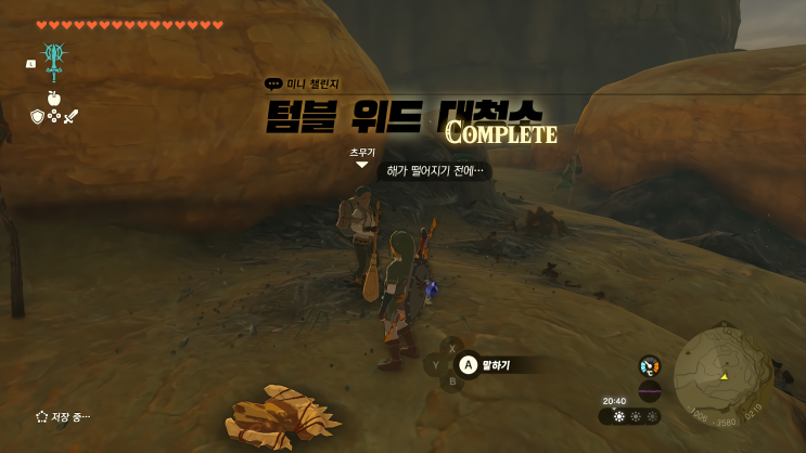  [젤다의 전설 왕국의 눈물] - 왕눈/미니 챌린지/텀블 위드 대청소