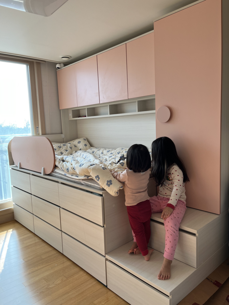여자아이침대 추천 :: 꿈꾸는 요셉 디노수납침대로 손쉽게 분리수면 성공-!
