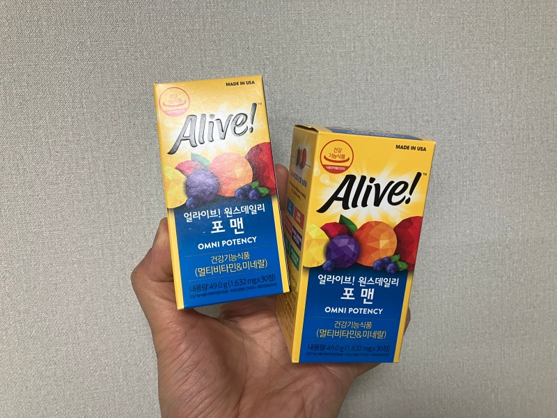 남성 종합비타민 추천 "얼라이브 원스데일리 포맨" 후기