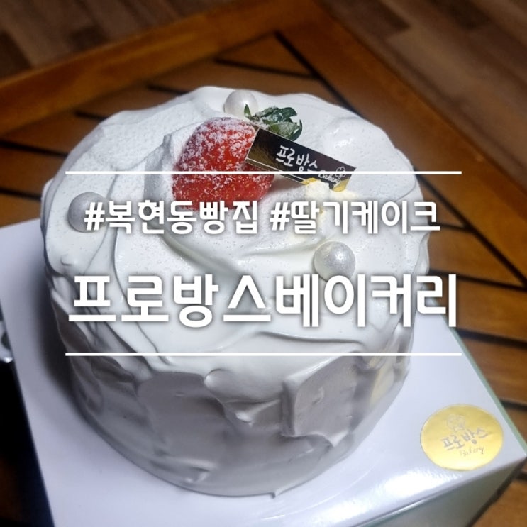  대구 복현동 빵집] 프로방스 베이커리 || 설향 딸기 한 팩이 들어가는 딸기케이크 맛집