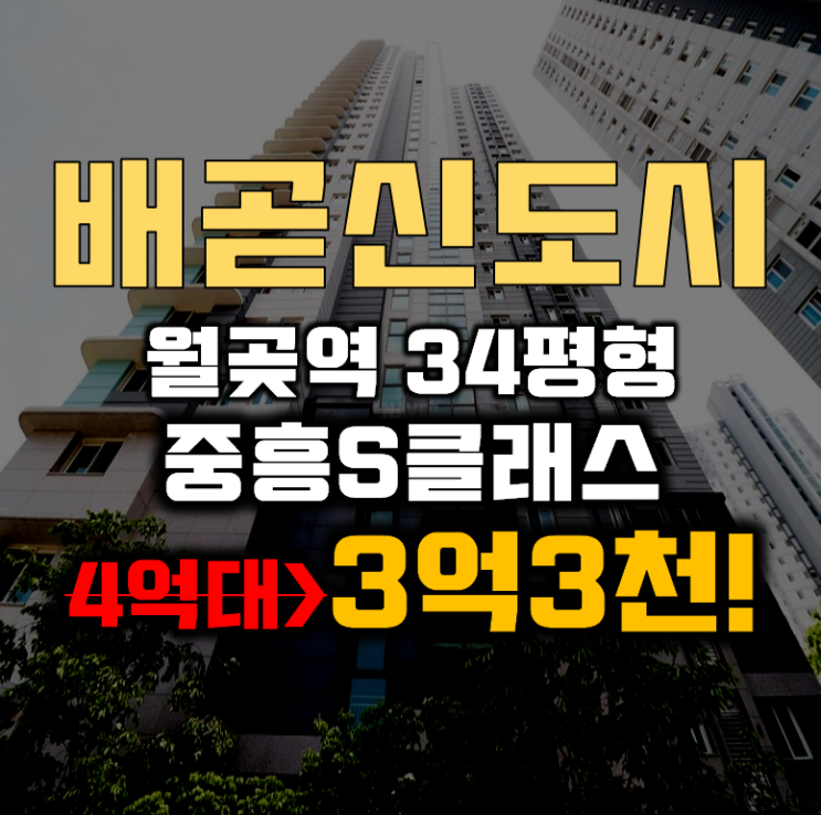 배곧아파트경매 월곶역 배곧중흥S클래스 34평형 3억대 배곧아파트경매 월곶역 배곧중흥S클래스 34평형 3억대